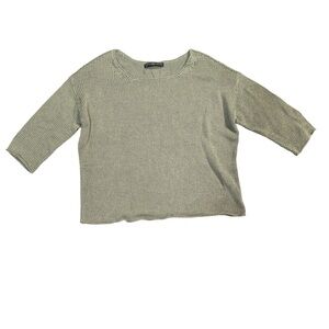 Peruvian Connection Women’s Pima Cotton Knit Pullover Light Green Sweater Sz M
